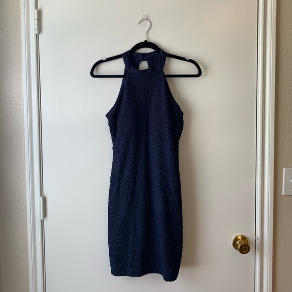 Emerald Sundae Dresses & Skirts - Dark blue bodycon cocktail/homecoming dress